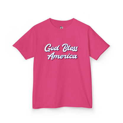 Youth God Bless America Patriotic Tee