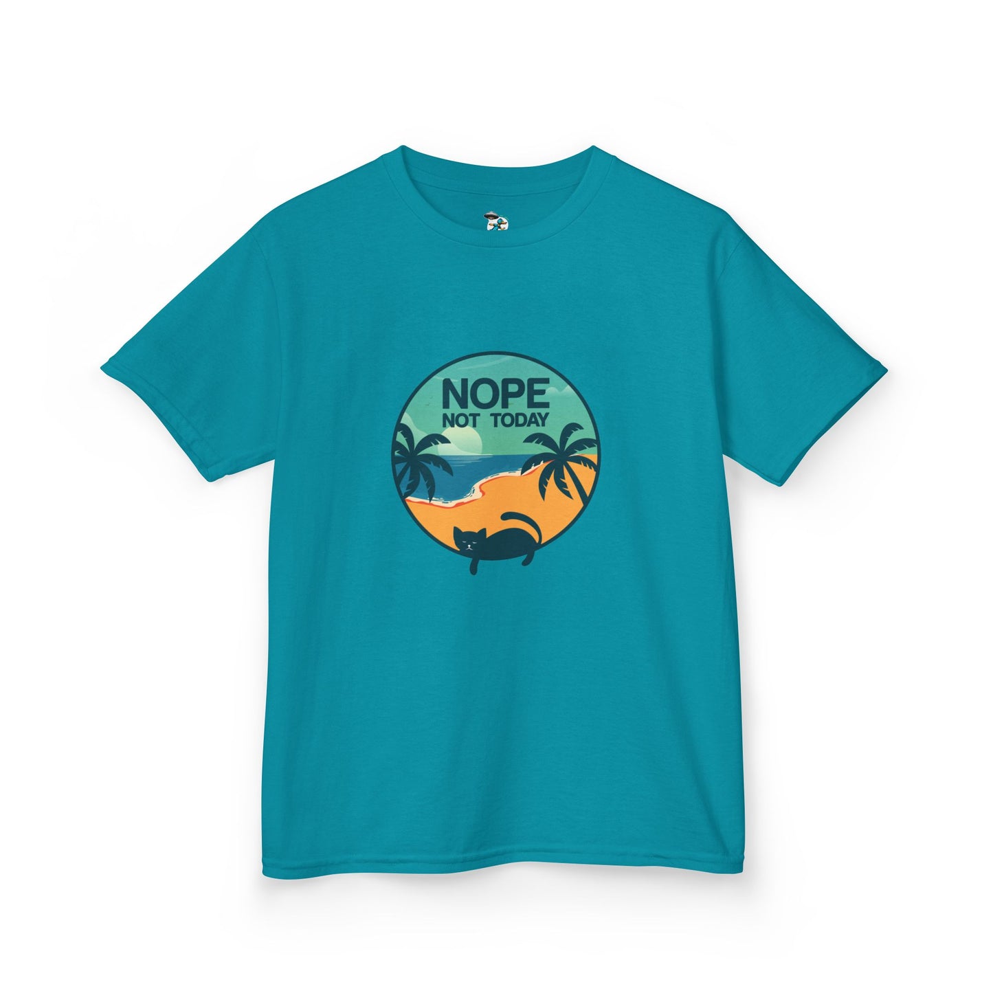 Youth Nope Not Today Funny Cat T- Shirt