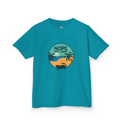 Youth Nope Not Today Funny Cat T- Shirt