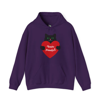 Cat Valentine Hoodie — Black Cat "You're Purrfect"