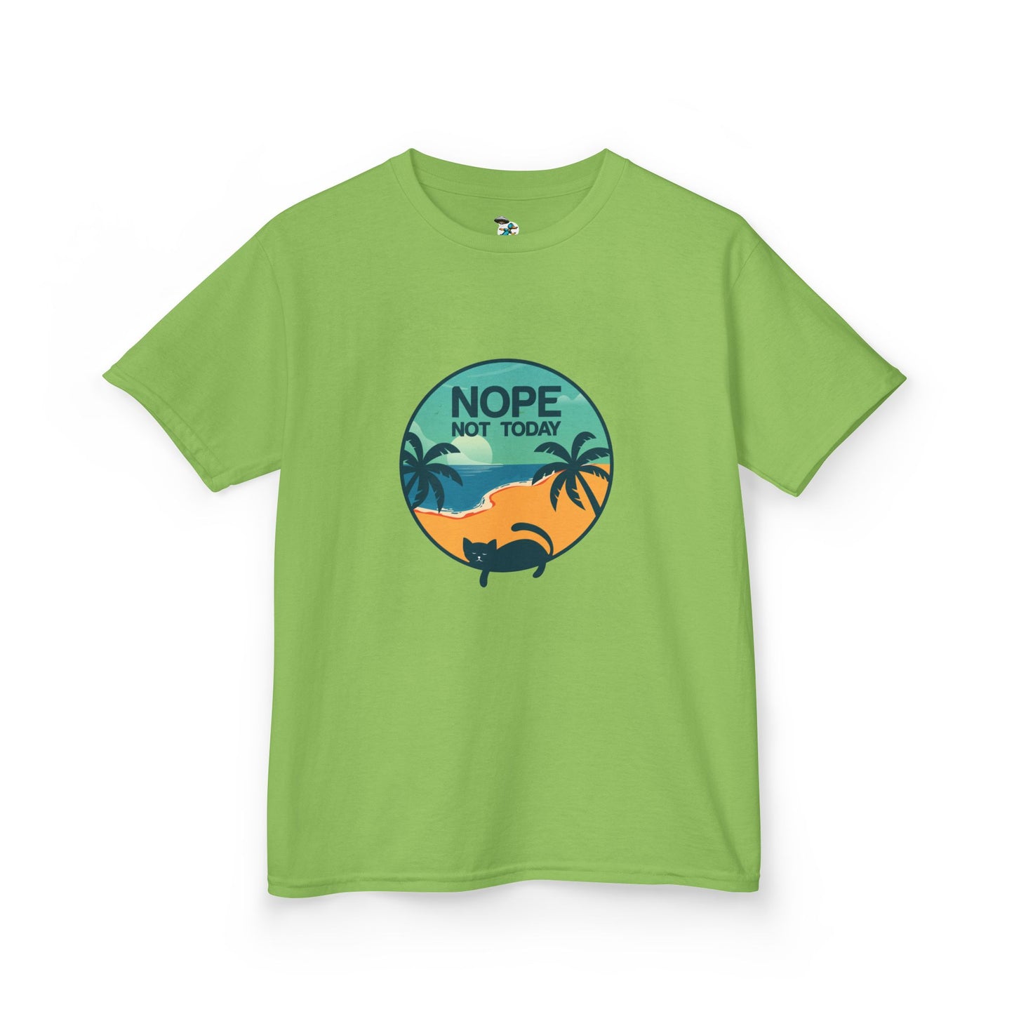 Youth Nope Not Today Funny Cat T- Shirt