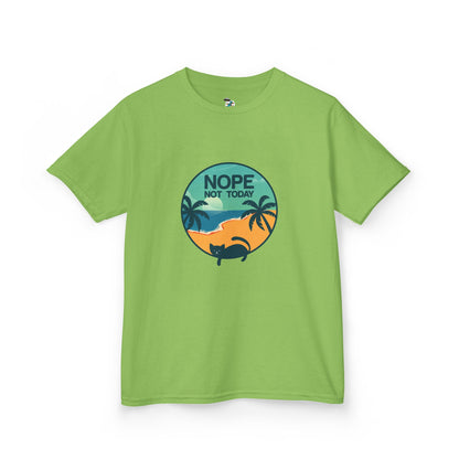 Youth Nope Not Today Funny Cat T- Shirt