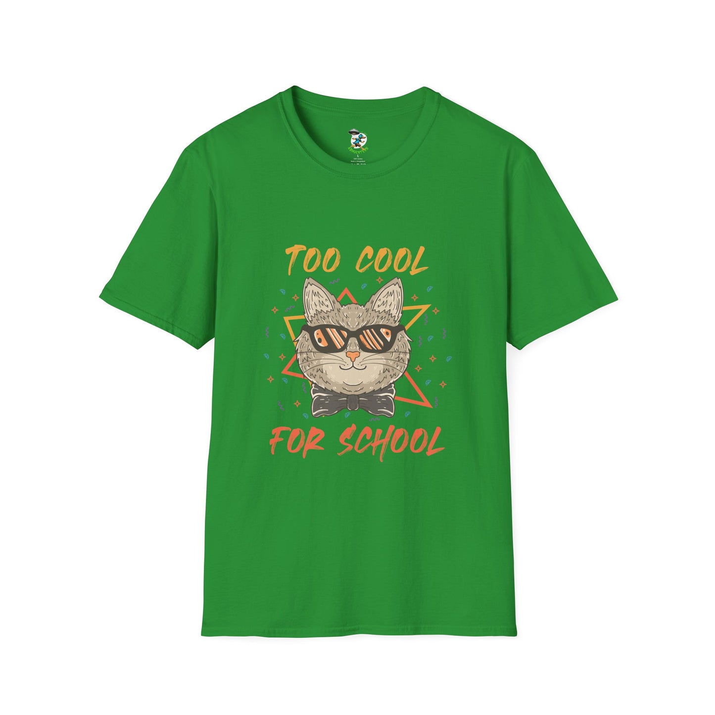 Too Cool for School Cat T-Shirt