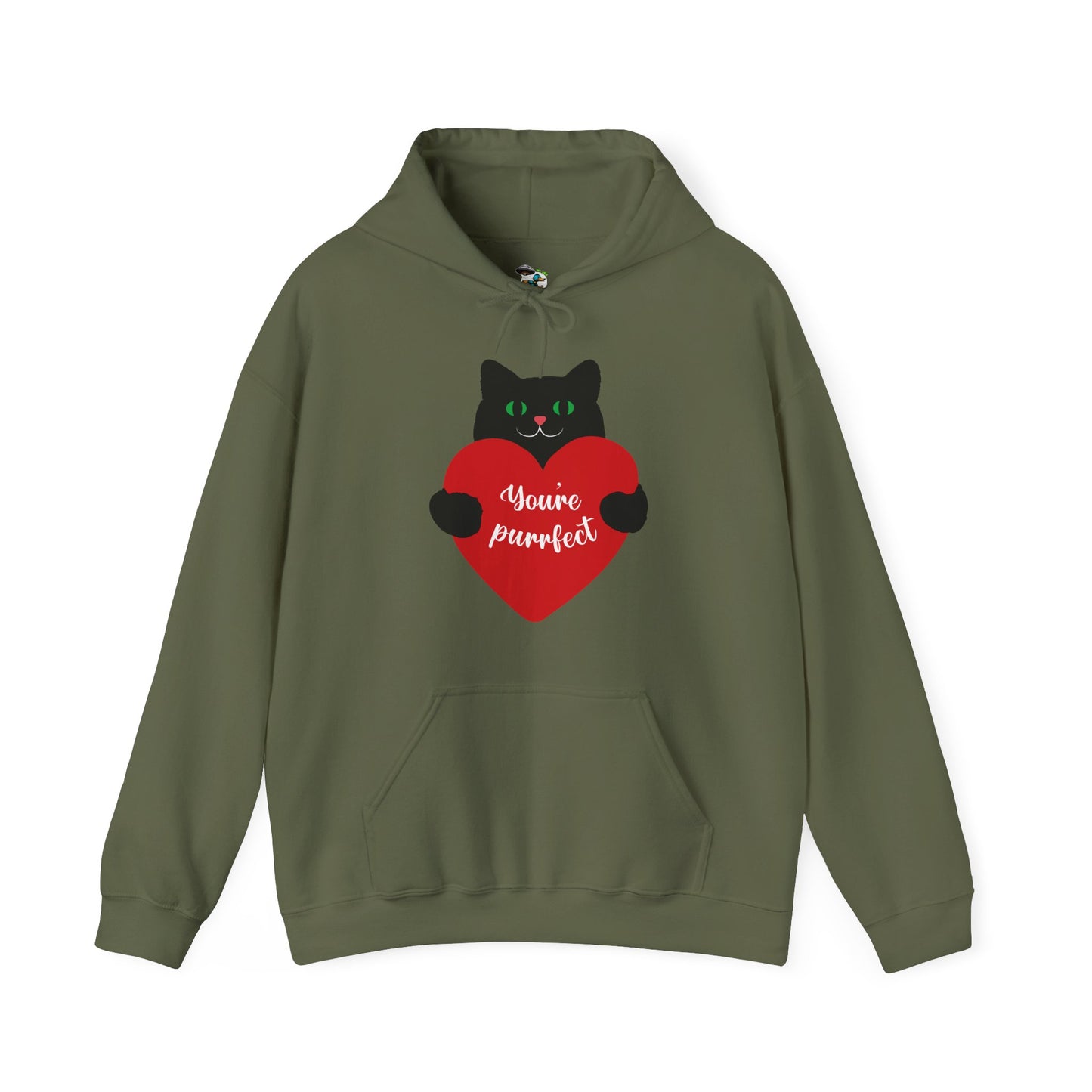 Cat Valentine Hoodie — Black Cat "You're Purrfect"