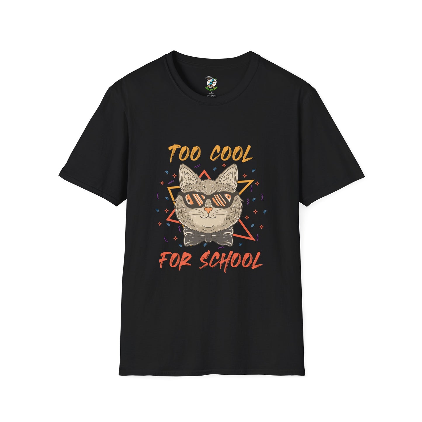 Too Cool for School Cat T-Shirt