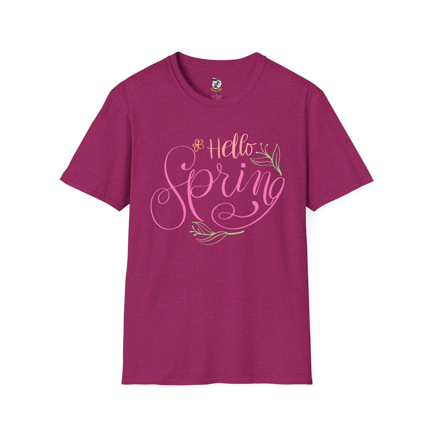 Hello Spring T-Shirt — Floral Script Springtime Tee