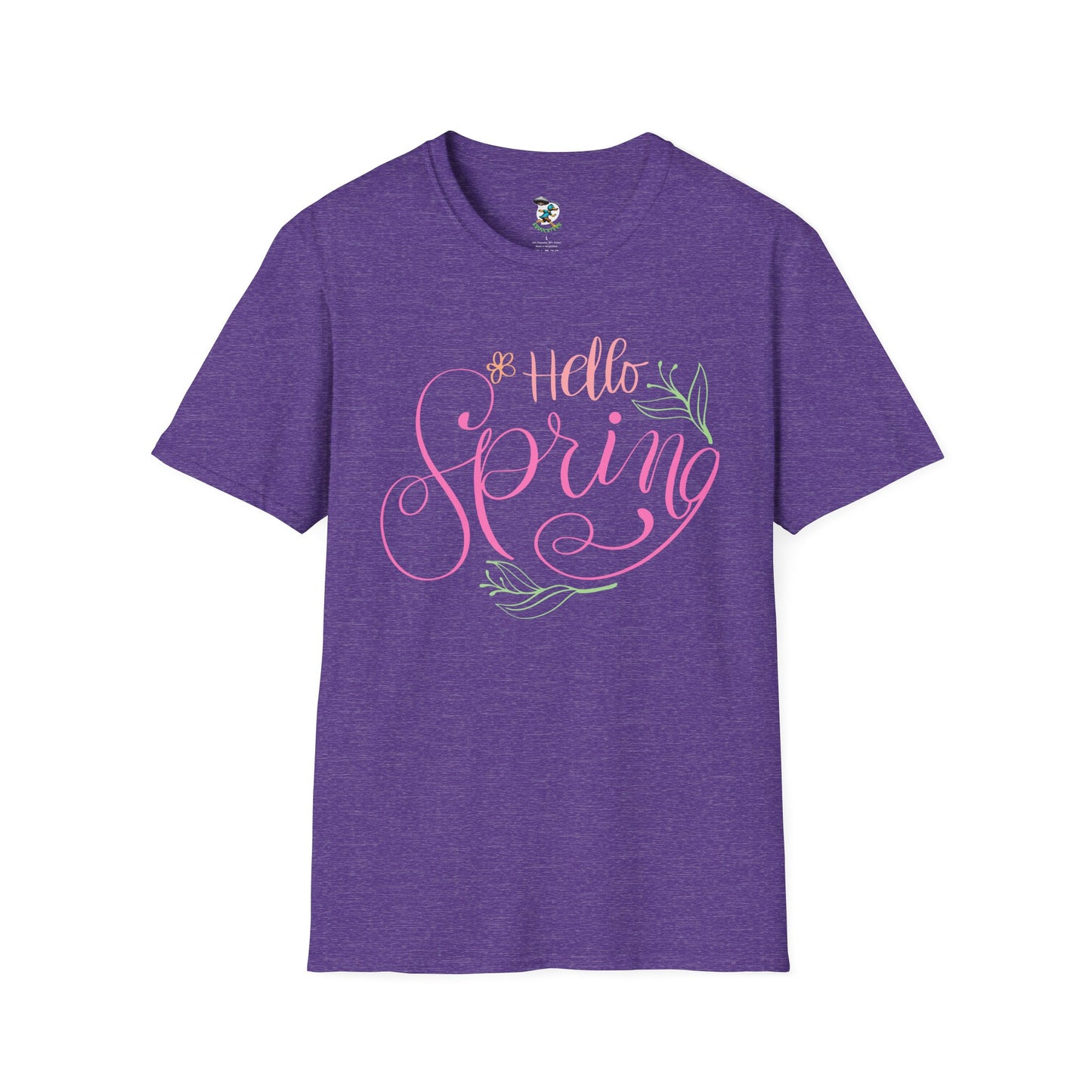 Hello Spring T-Shirt — Floral Script Springtime Tee