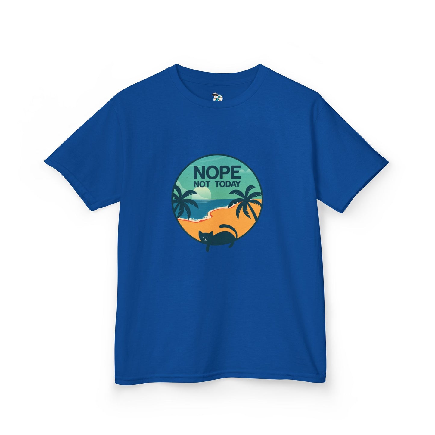 Youth Nope Not Today Funny Cat T- Shirt