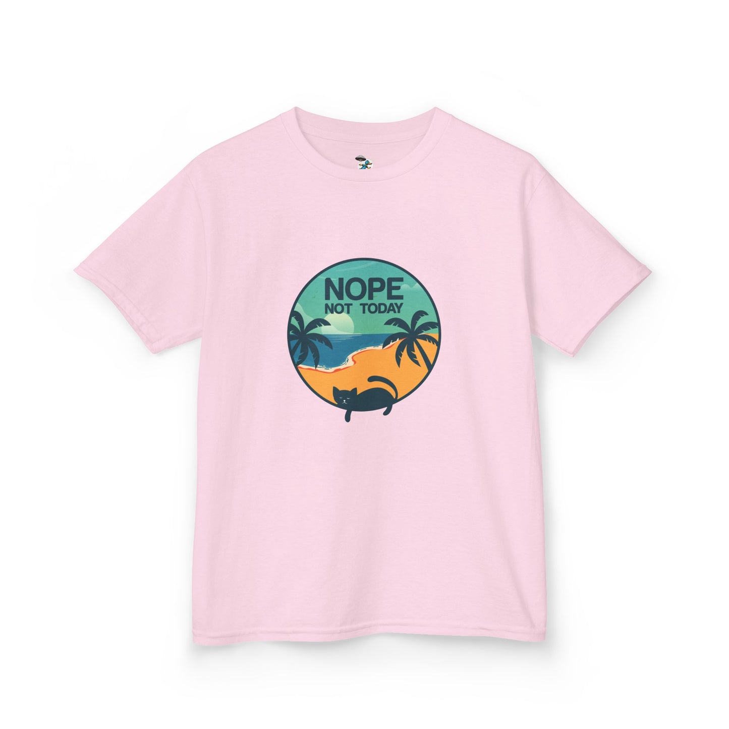 Youth Nope Not Today Funny Cat T- Shirt