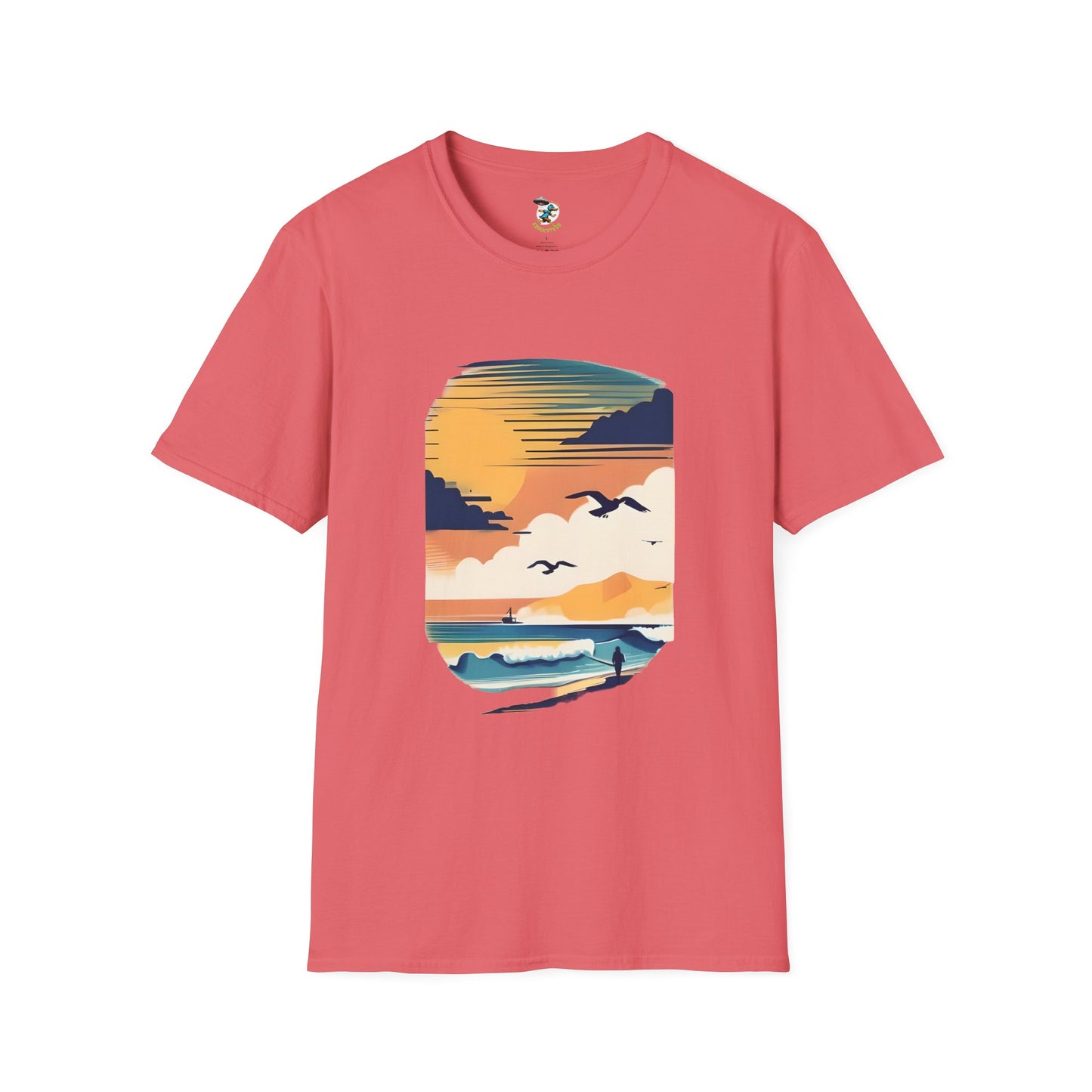 Seagull Beach Sunset T-Shirt