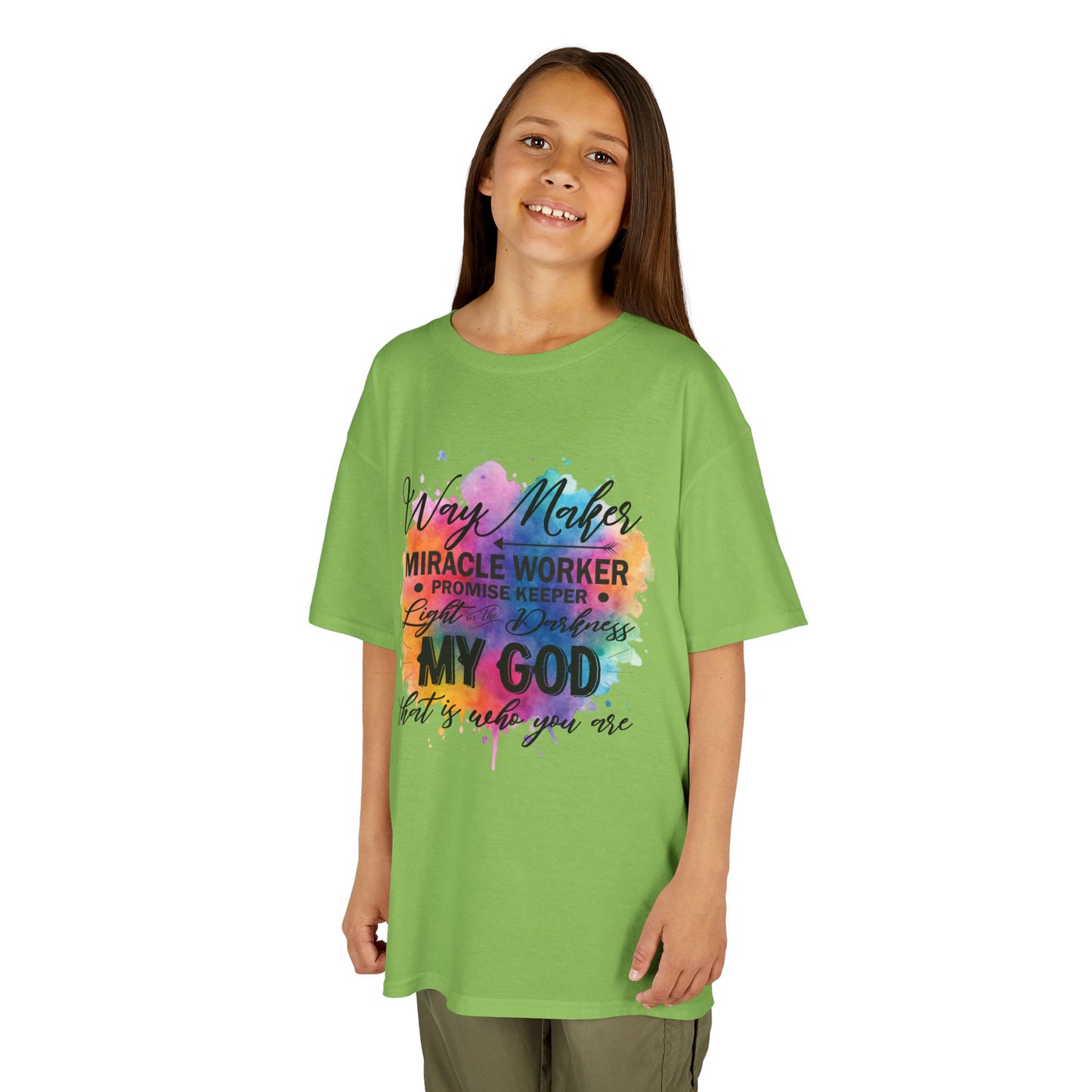 Way Maker, Miracle Worker Color Splash Youth T-Shirt
