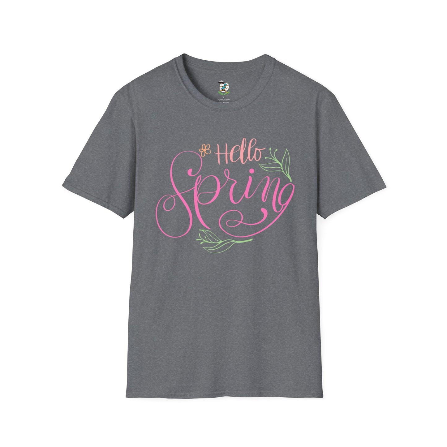 Hello Spring T-Shirt — Floral Script Springtime Tee