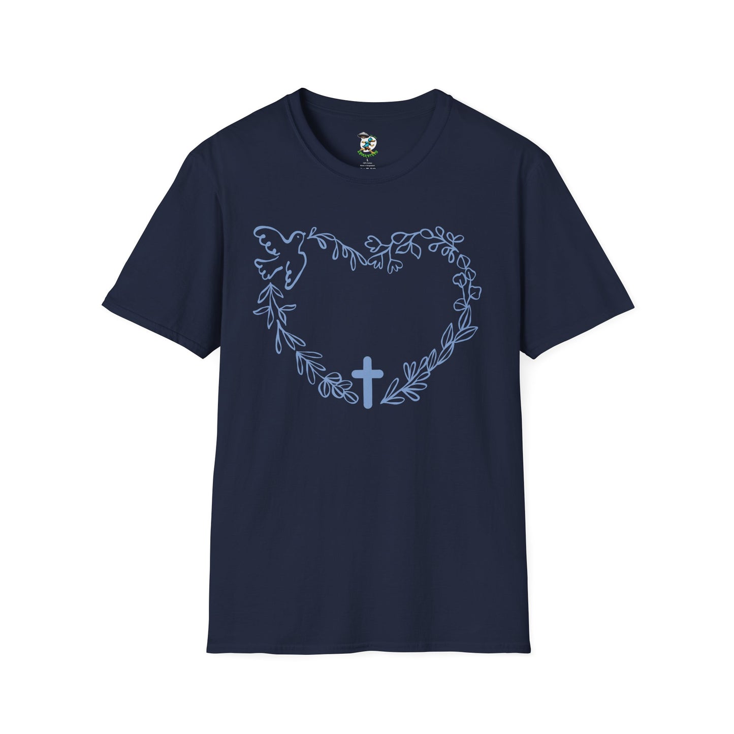Floral Heart Cross T-Shirt
