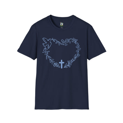 Floral Heart Cross T-Shirt