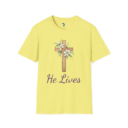 He Lives Easter Cross T-Shirt