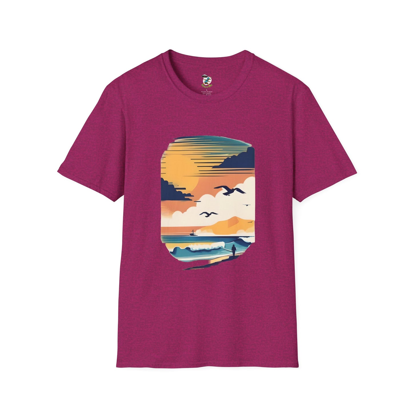 Seagull Beach Sunset T-Shirt